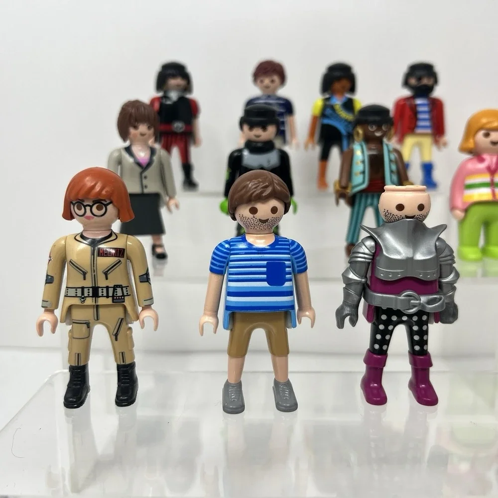 Playmobil Figures Pirate Cops Surfer Dragon Rider Horse People Kids Toy Set lot‎